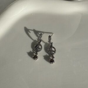 Elegant Drop Earrings with Clear Gemstones